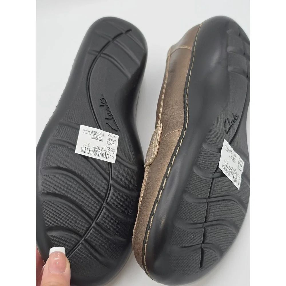 Clarks Ashland Bubble Loafers‎ - Men's Size 10 - Pewter Leather